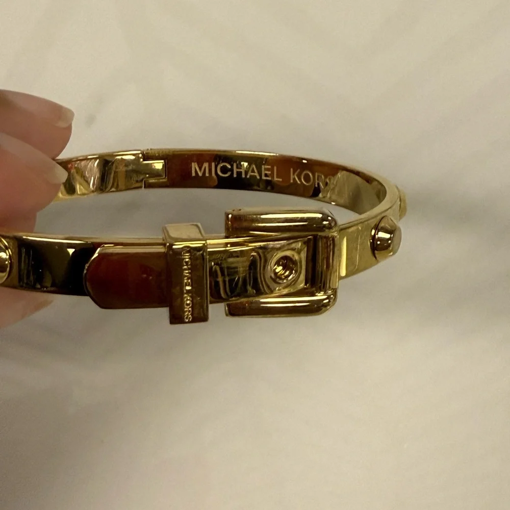 Michael Kors Goldtone Astor Buckle Bracelet - Picture 6 of 6